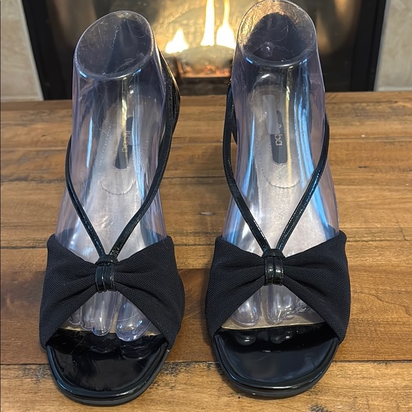 Reba Black High Heel Sandals with Ankle Strap - Picture 1 of 9